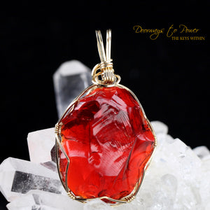 King Solomon Andara Crystal Pendant 14k 'Magic is Sacred'