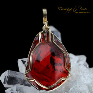 King Solomon Andara Crystal Pendant 14k 'Magic is Sacred'