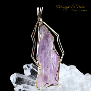 Kunzite Crystal Pendant 14k