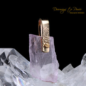 Kunzite Light Language Crystal Pendant 22k™