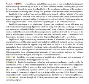 LEPIDOLITE CRYSTAL PROPERTIES