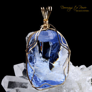 Lady Nellie Blue Andara Pendant 14k 'First & Final Synthesis'