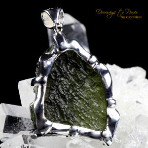 Large Moldavite Crystal Pendant (Ultra Rare)
