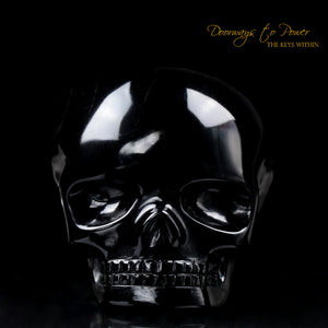 Golden Sheen Obsidian Magical Child Crystal Skull 'New Human' / Hu = Light / Light Man