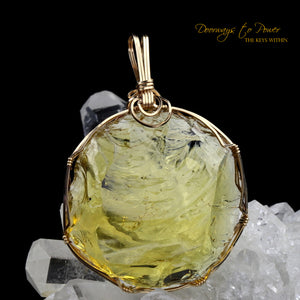 14k Gold Andara Crystal Pendant