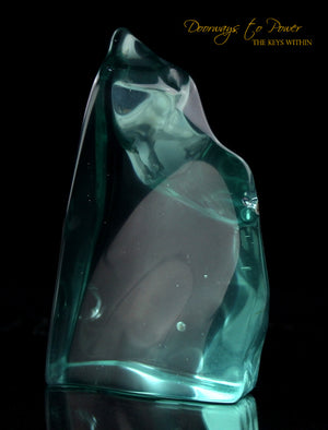 Lemurian Aquatine Calcite Crystal Altar Stone