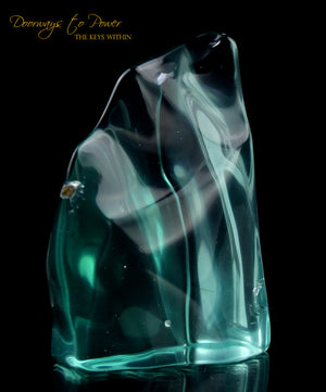 Lemurian Aquatine Calcite Crystal Altar Stone