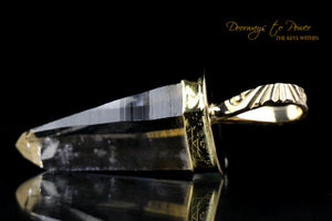 Lemurian Light Language Crystal Pendant 14k