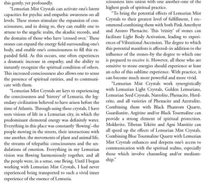 Lemurian Mist Crystal Properties