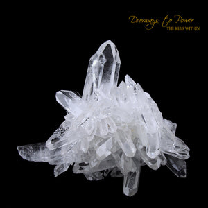 Fine Lemurian Points of Light Quartz Crystal Cluster