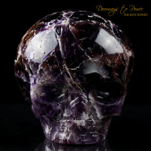 Magenta Chevron Amethyst Magical Child Crystal Skull 'Mouth of God'