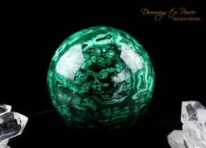 Malachite Crystal Sphere A +++ Collectors Quality