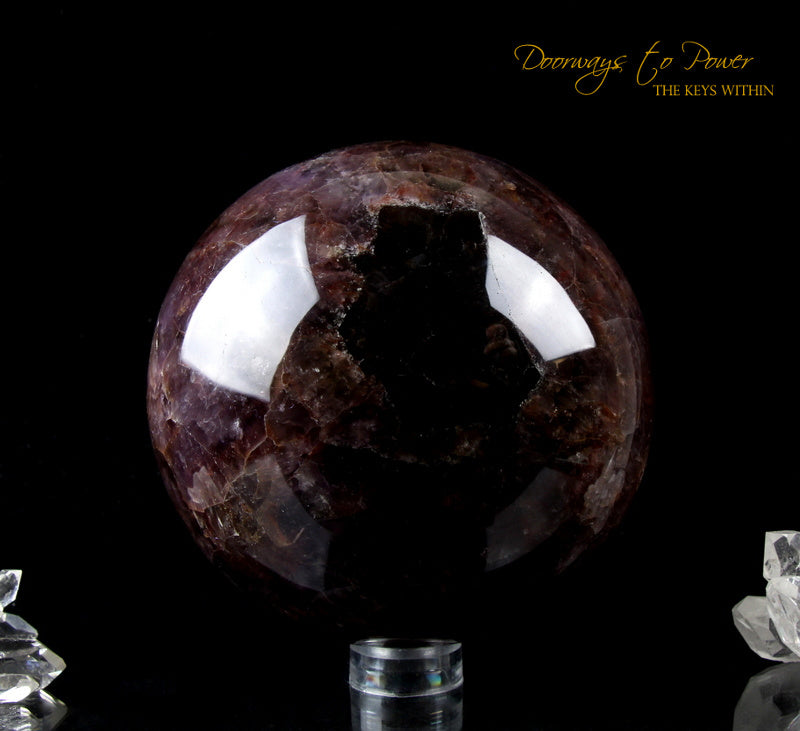 ボール GEM CRYSTAL Melody Stone Super 7 Crystal Sphere w/ Star & Unique Record Keeper