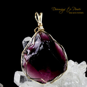 Merlin Purple Andara Pendant 'Alchemist' Between Worlds 14k