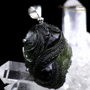 Moldavite Dragon Pendant