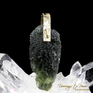 Doorways to Power Moldavite Pendants 14k Gold