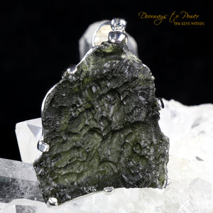 Large Moldavite Crystal Pendant (Ultra Rare)