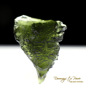 Moldavite Tektite Dragon Crystal Carving