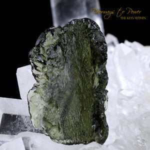 Moldavite Tektite Dragon Crystal Carving