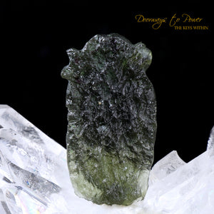 Moldavite Tektite Jesus Carving