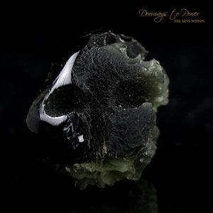 Moldavite Skull Carving Synergy 12 Stone