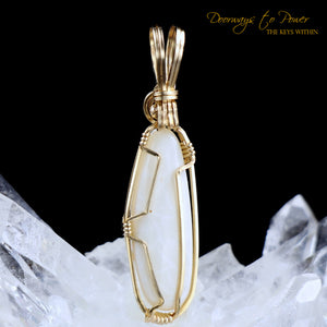 Mystical Opal Meditative Light Crystal Pendant 14k