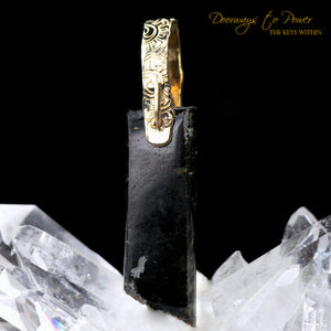 Nuummite Light Language Crystal Pendant 22k