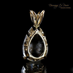 Azozeo Phenacite Crystal Pendant in 14k Gold