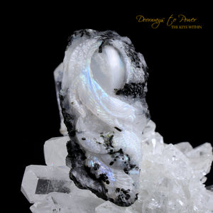 Rainbow Moonstone Dragon Crystal Talisman