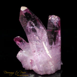 Rose Aura Lemurian Quartz Crystal Cluster