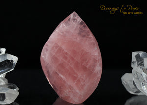 Rose Quartz Crystal Flame Altar Stone 'Awakened Heart'