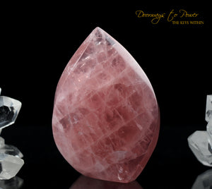 Rose Quartz Crystal Flame Altar Stone 'Awakened Heart'