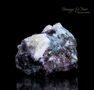 Russian Phenacite Aquamarine Purple Fluorite Specimen