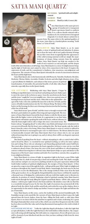 Satya Mani Quartz Metaphysical Properties
