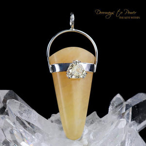 Satyaloka Yellow Azeztulite Golden Labradorite Pendant