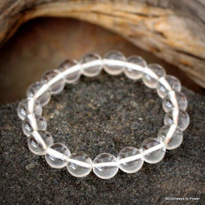 Satyaloka Clear Quartz Azeztulite Crystal Healing Energy Bracelet