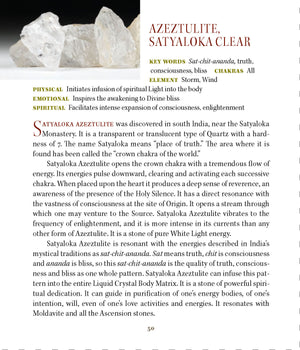 Satyaloka Azeztulite Crystal  Properties