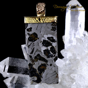 Seymchan Pallasite Light Language Pendant ™ 22k Gold