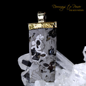 Seymchan Pallasite Light Language Pendant ™ 22k Gold