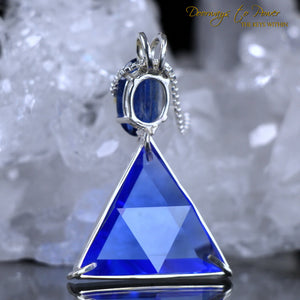 Siberian Blue Quartz Blue Kyanite Star of David Pendant