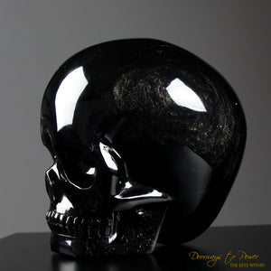 Powerful Black Obsidian Magical Child Skull 'COLOSSAL DEFENDER'