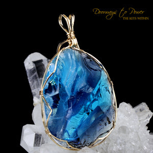Sirius Blue Oracle Eye Cosmic Ice Andara Pendant 14k