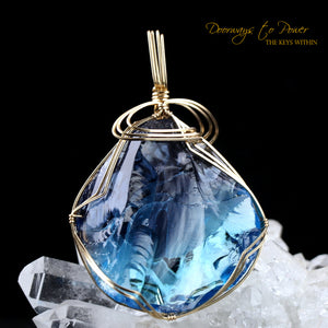 Sirius Blue Oracle Eye Andara Pendant 14k