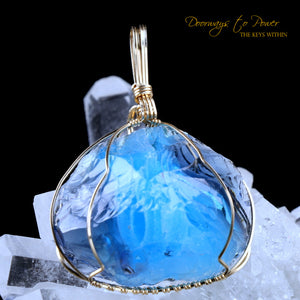 Sirius Blue Oracle Eye Cosmic Ice Andara Pendant 14k