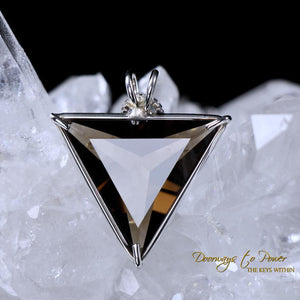 Smoky Quartz Angelic Star Crystal Pendant