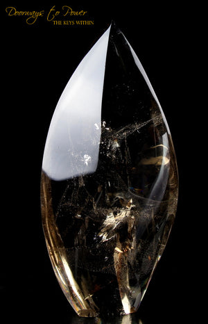 Smoky Quartz Devic Temple Crystal Sculpture with Rainbows