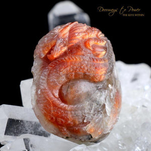 Sunstone Crystal Dragon Carving Talisman 'Pure Manifestation'