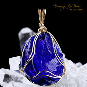 Tanzanite Fire Andara Crystal Pendant 14k 'Galactic Re Calibration'