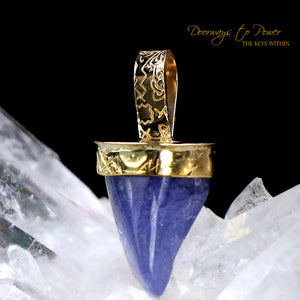 Tanzanite Light Language Crystal Pendant ™ 14k