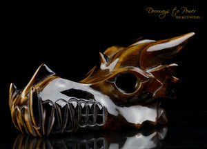 Tiger Eye Dragon Crystal Carving